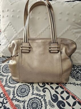 FINAL!!! b. makowsky Metallic Champagne Shoulder Bag